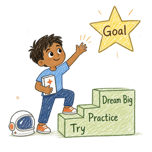 Illustration of the word Ambition