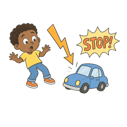 Illustration of the word Abrupt