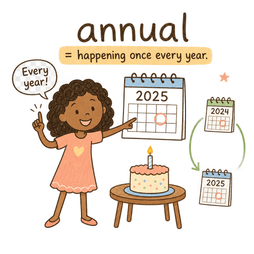 Illustration of the word Annual