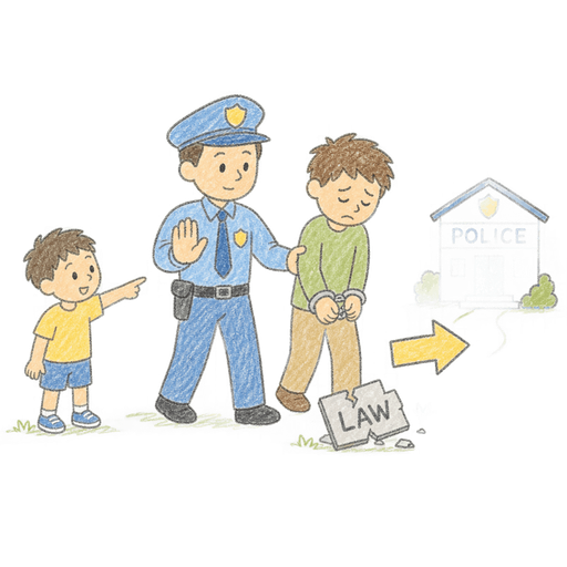 Illustration of the word Arrest