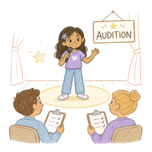 Illustration of the word Audition