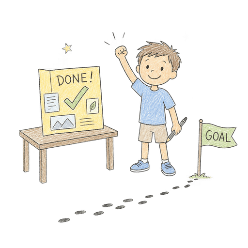 Illustration of the word Accomplish