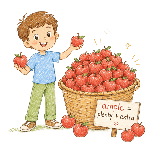Illustration of the word Ample