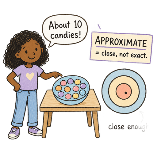 Illustration of the word Approximate