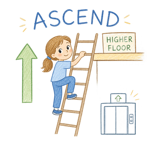 Illustration of the word Ascend