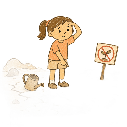 Illustration of the word Barren