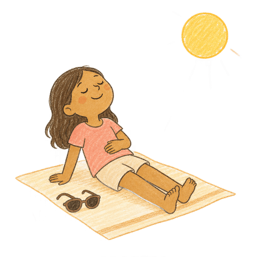 Illustration of the word Bask