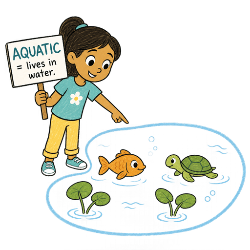 Illustration of the word Aquatic